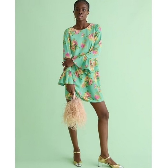 J. Crew Winter Garden Dress in Lavish Rose Sz 0 - Picture 1 of 1